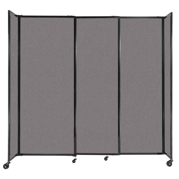 StraightWall Sliding Portable Partition 7'2" x 6'10" Slate Fabric